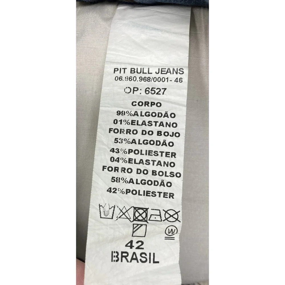 Pit Bull Denim Jean Skirt Embroidered Butt Lift Pads‎ Women's Brazil 42 US 7/8